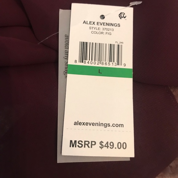 Womens alex evenings chiffon cover up - Picture 5 of 7